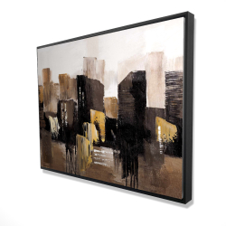 Earthy tones abstract cityscape