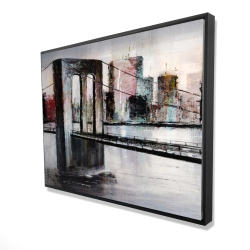 Abstract bridge cityscape