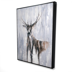 Winter abstract deer