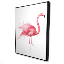 Pink flamingo watercolor