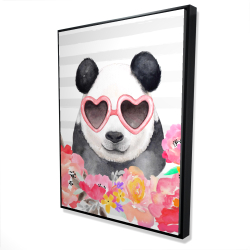 Panda à lunette en forme de coeur