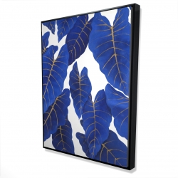 Tropical abstract blue leaves