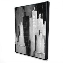 Abstract black and white cityscape