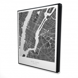 New york graphic map