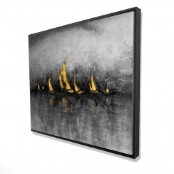 Gold sailboats