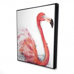 Splashing flamingo