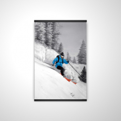 Man skiing in mountain