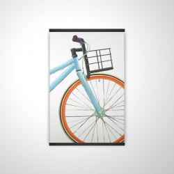 Bicyclette bleue et orange