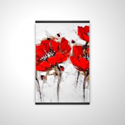 Red poppies with texture