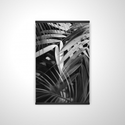 Feuilles tropicales monochrome