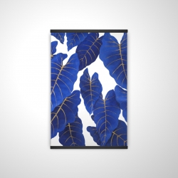 Tropical abstract blue leaves