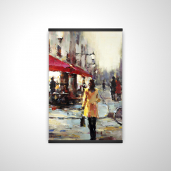 Woman walking in paris