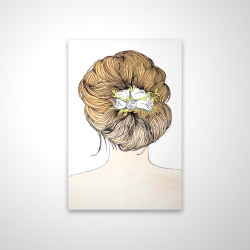 Lady with flowers in her blondy hair