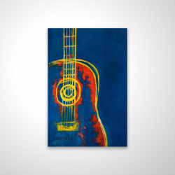 Guitare bleue abstraite et moderne