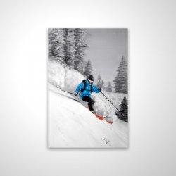 Man skiing in mountain