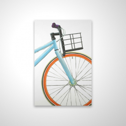 Bicyclette bleue et orange