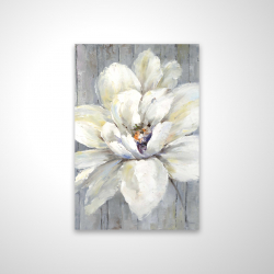 White flower on wood