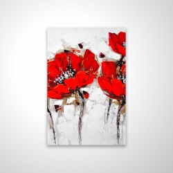 Red poppies with texture