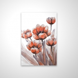 Watercolor red flowers