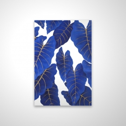 Tropical abstract blue leaves