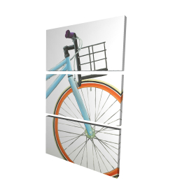 Bicyclette bleue et orange