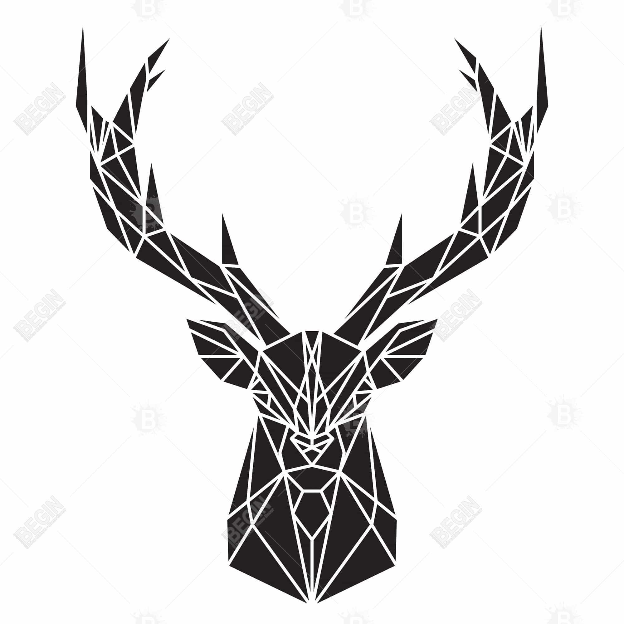 Geometric deer head