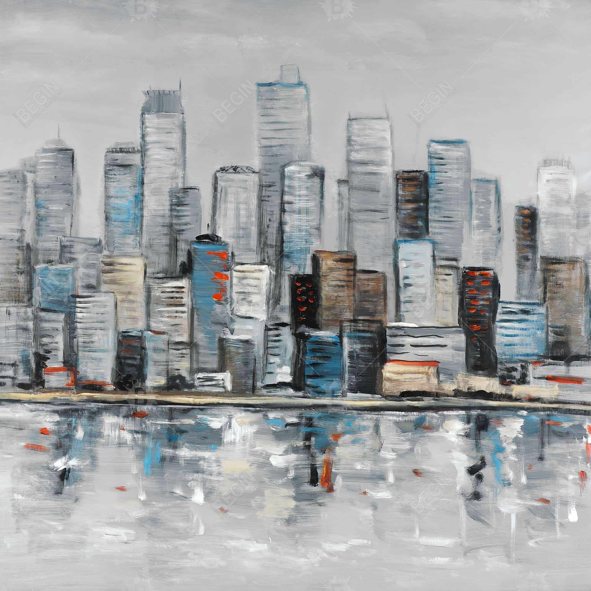 Abstract urban skyline