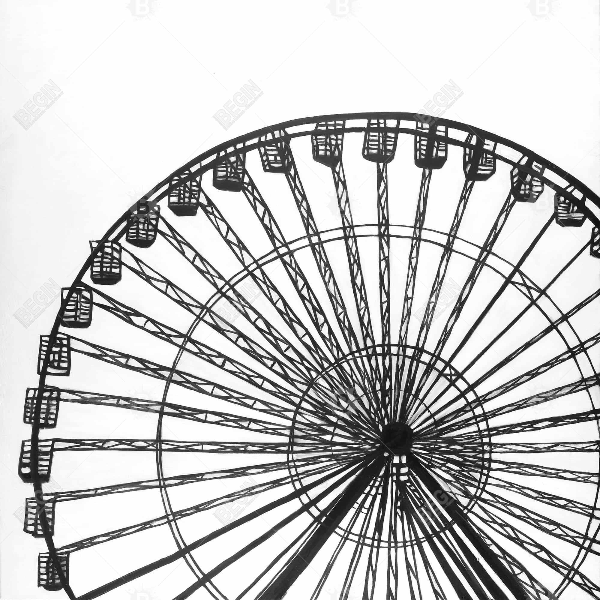 Monochrome ferris wheel