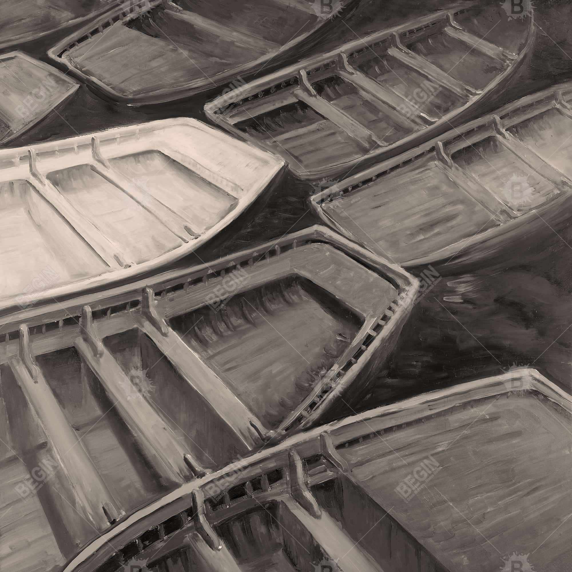 Small canoes sepia style