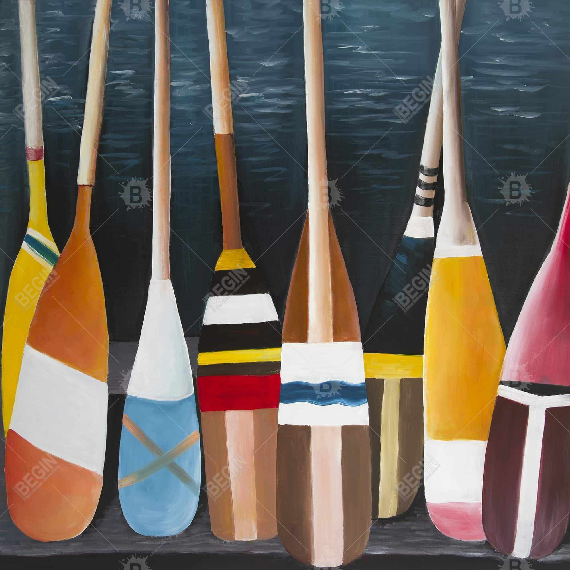 Colorful paddles